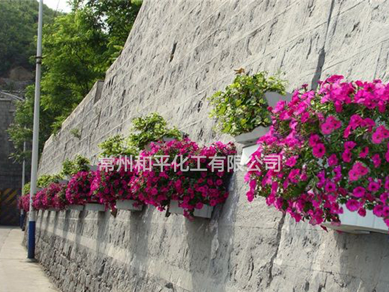 街道墙体装饰花盆